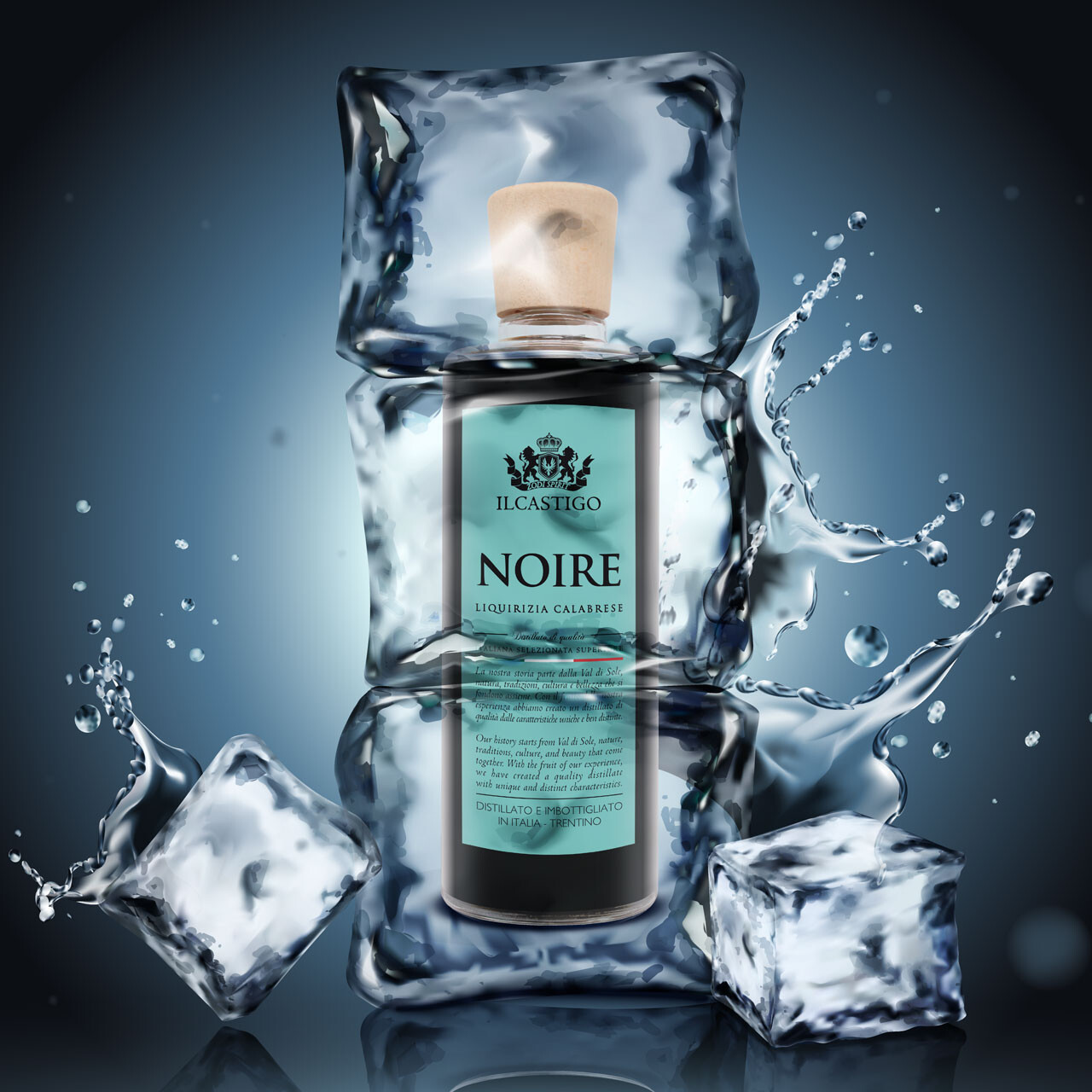 Zodi Spirit | Distillati di Qualit&agrave; Italiana Selezionata Superiore in Val di Sole - Noire Bottle Ice