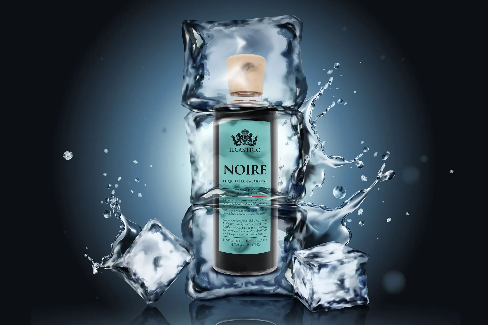Zodi Spirit | Distillati di Qualità Italiana Selezionata Superiore in Val di Sole - Noire Bottle Ice