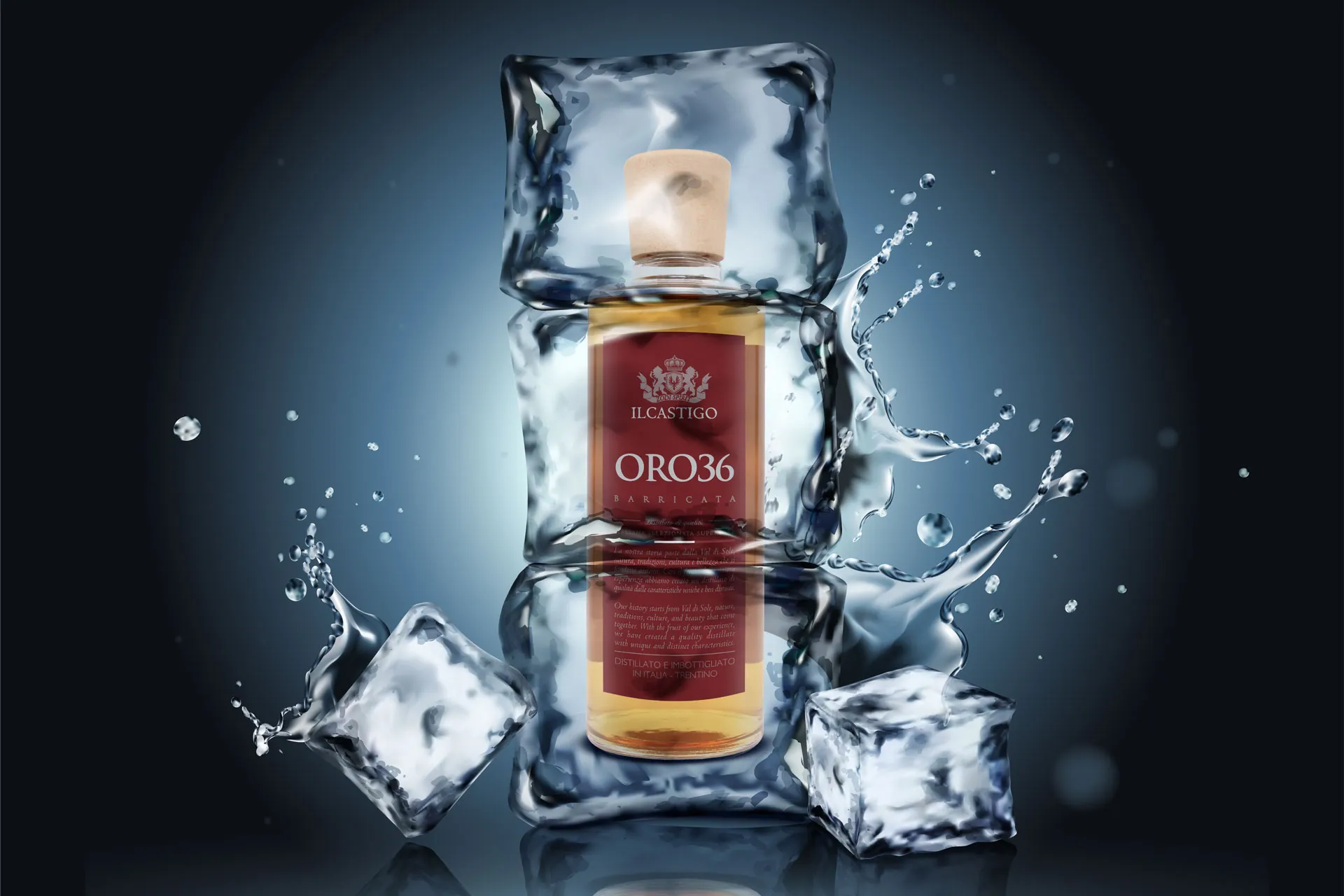 Zodi Spirit | Distillati di Qualità Italiana Selezionata Superiore in Val di Sole - Oro36 Bottle Ice
